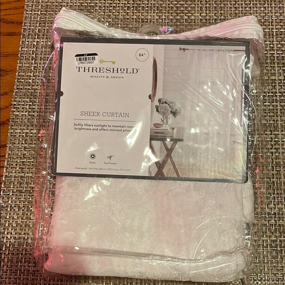 Threshold Sheer Curtain - White